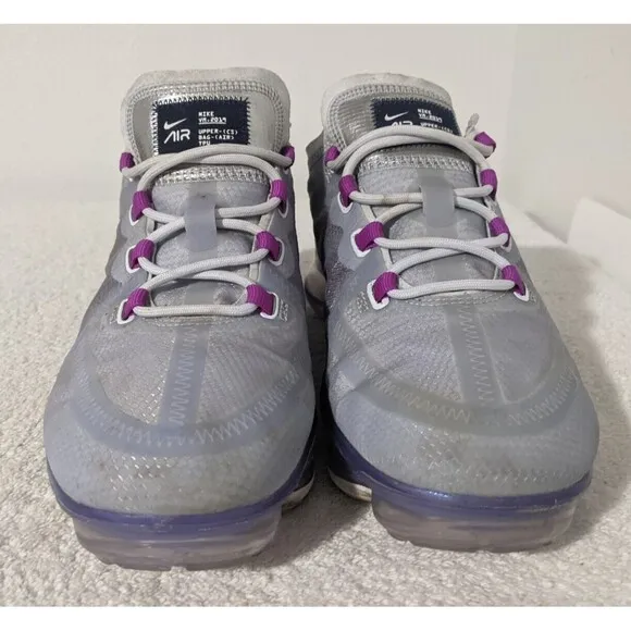 Nike Air Vapormax 2019 Women’s Football Grey Purple Sz 7 AR6632-023