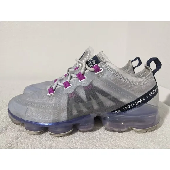 Nike Air Vapormax 2019 Women’s Football Grey Purple Sz 7 AR6632-023
