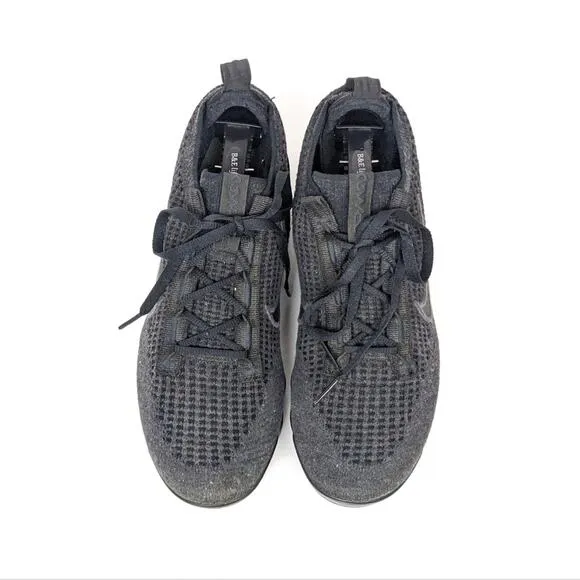 Nike Air VaporMax 2021 Flyknit Triple Black Tennis Shoes Size 8.5