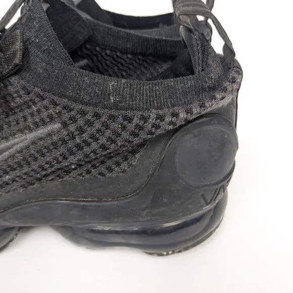 Nike Air VaporMax 2021 Flyknit Triple Black Tennis Shoes Size 8.5