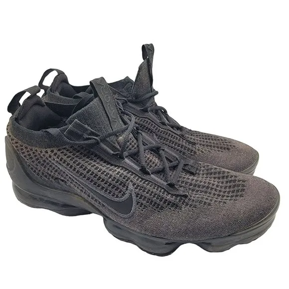 Nike Air Vapormax FK Flyknit 2021 Mens 9.5 Black Athletic Shoes DH4084-001