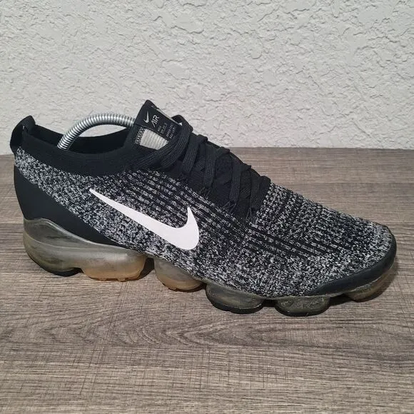 Nike‎ Air Vapormax Flyknit 3 Men's Size 11.5 Running Shoes Black White Oreo