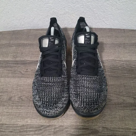 Nike‎ Air Vapormax Flyknit 3 Men's Size 11.5 Running Shoes Black White Oreo