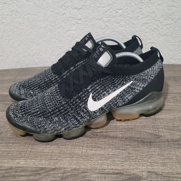 Nike‎ Air Vapormax Flyknit 3 Men's Size 11.5 Running Shoes Black White Oreo
