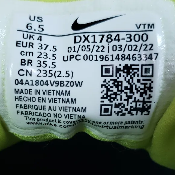 Nike Air VaporMax Plus Tennis Ball DX1784-300 Neon Green Running Shoes Women 6.5