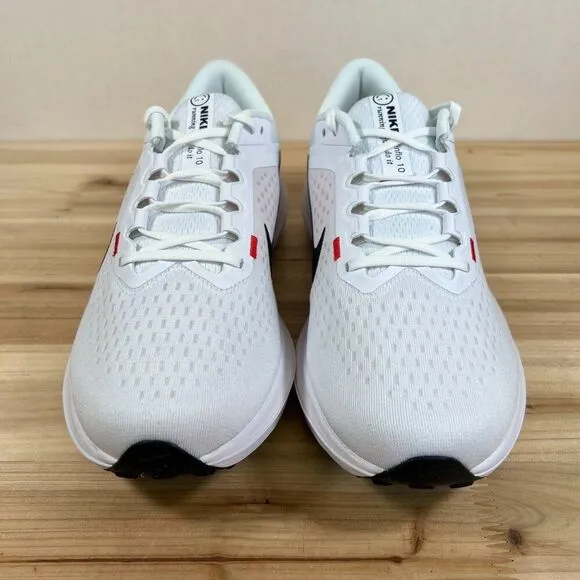 Nike Air Winflo 10 road running shoes Mens 12 White Black Light Crimson