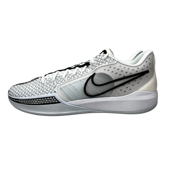 Nike Air Zoom Sabrina 1 White Black Football Grey Shoes FQ3381-103 Men's Sz 15