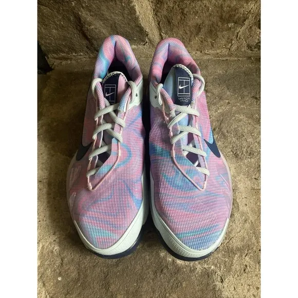 Nike Air Zoom Vapor Pro HC Pink Blue Tennis Pickleball Shoes Women Size 7.5 New