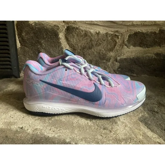 Nike Air Zoom Vapor Pro HC Pink Blue Tennis Pickleball Shoes Women Size 7.5 New