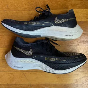 Nike Air Zoom X Men’s Running Shoes, Black &amp; Gold Accents, 13
