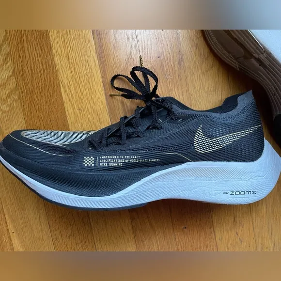 Nike Air Zoom X Men’s Running Shoes, Black &amp; Gold Accents, 13