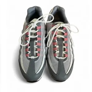 Nike AirMax 95 Vast Grey Red Stardust Lace Up Sneakers Tennis Shoes Mens 8.5