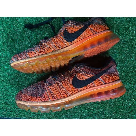 Nike AirMax Flyknit 2015 Mens Sneakers Shoes Orange Men’s Size 11 US 620469-601
