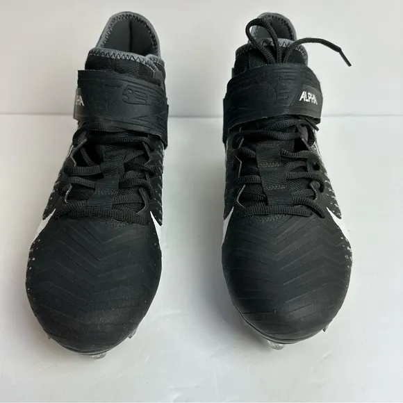 Nike Alpha Football Cleats Men’s Size 10 Shoes or EU 44 Black White