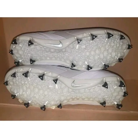 NIKE ALPHA HUARACHE 8 ELITE LACROSSE FOOTBALL WHITE/BLUE MEN'S Sizes NEW