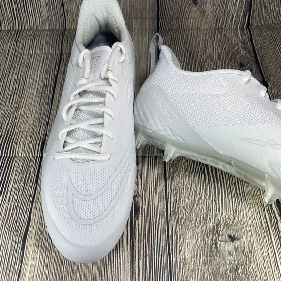 Nike Alpha Huarache 8 Pro White/Pure Platinum/Wolf Grey LAX cleats CW4439-110