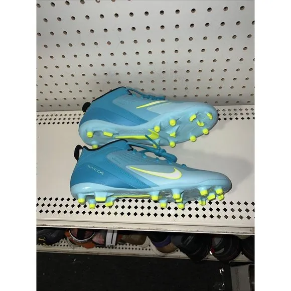 Nike Alpha Huarache 8 Varsity Lax Mens Lacrosse Cleats Size 10.5 Turquoise Blue