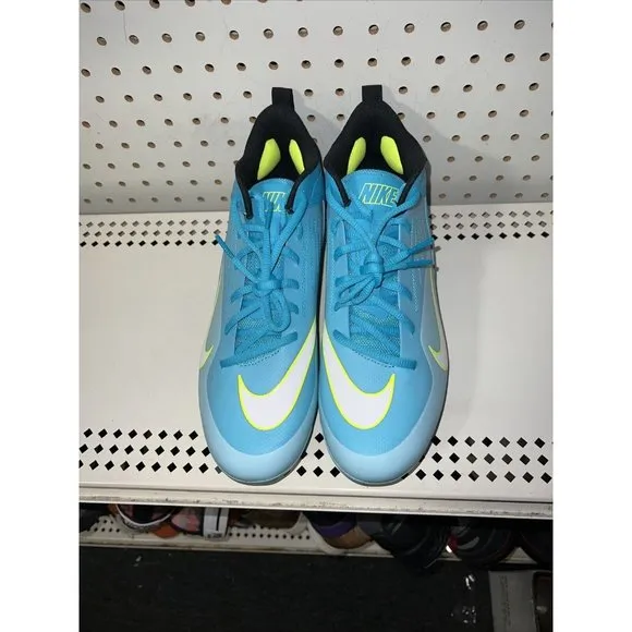 Nike Alpha Huarache 8 Varsity Lax Mens Lacrosse Cleats Size 10.5 Turquoise Blue