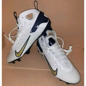NIKE ALPHA HUARACHE 9 ELITE LACROSSE FOOTBALL WHITE/BLUE MEN'S Size 7.5 NEW