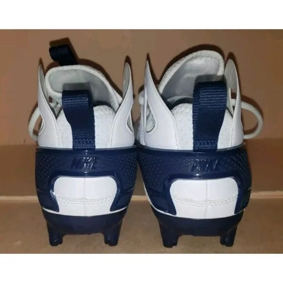 NIKE ALPHA HUARACHE 9 ELITE LACROSSE FOOTBALL WHITE/BLUE MEN'S Size 7.5 NEW