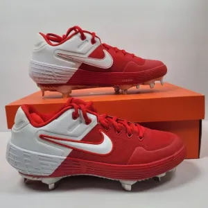 Nike Alpha Huarache Elite 2 Low Men's Red White Cleats CI2226-400 US Size 7 NWB