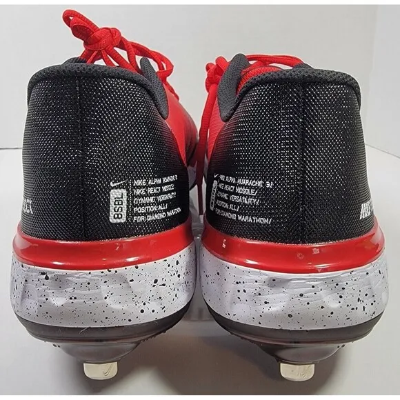 Nike Alpha Huarache Elite 3 Baseball Cleats Men’s US 14 Red Metal CK0746-602