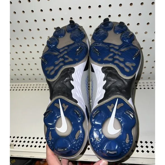 Nike Alpha Huarache Elite 3 Low Mens Metal Baseball Cleats Size 15 Gray Blue