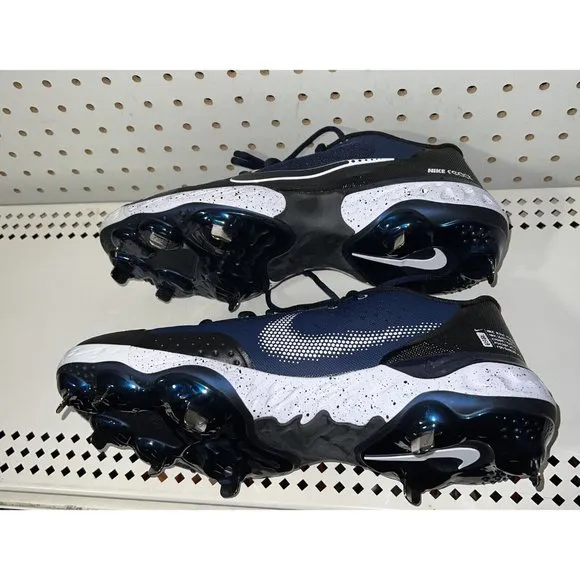 Nike Alpha Huarache Elite 3 Low Mens Metal Baseball Cleats Size 7 Blue Black