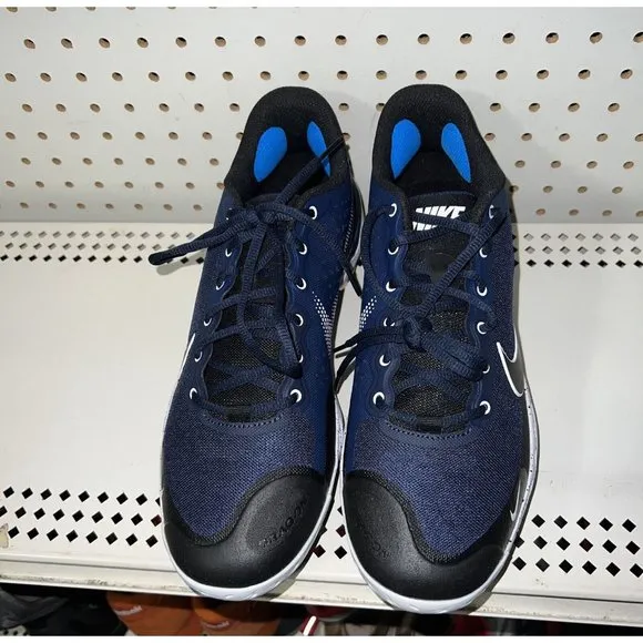 Nike Alpha Huarache Elite 3 Low Mens Metal Baseball Cleats Size 7 Blue Black