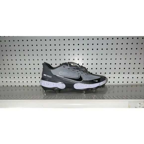 Nike Alpha Huarache Elite 3 Low Mens Metal Baseball Cleats Size 7.5 Gray White