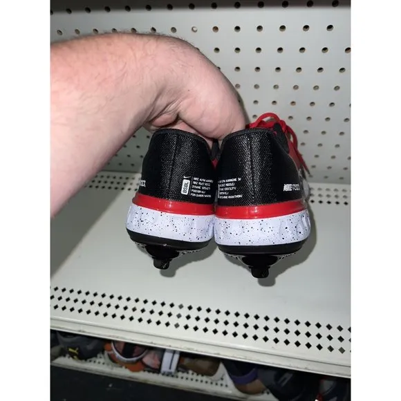 Nike Alpha Huarache Elite 3 Low Mens Metal Baseball Cleats Size 7.5 Red Black