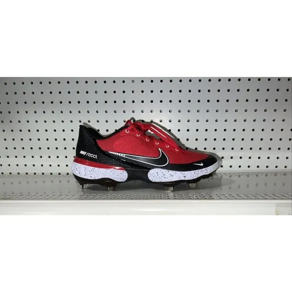 Nike Alpha Huarache Elite 3 Low Mens Metal Baseball Cleats Size 7.5 Red Black