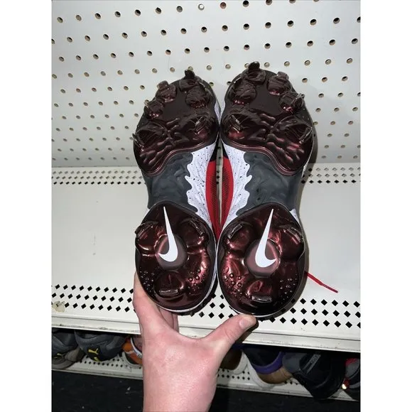 Nike Alpha Huarache Elite 3 Low Mens Metal Baseball Cleats Size 7.5 Red Black