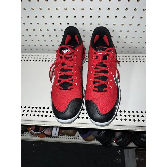Nike Alpha Huarache Elite 3 Low Mens Metal Baseball Cleats Size 7.5 Red Black