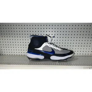 Nike Alpha Huarache Elite 3 Mid Mens Metal Baseball Cleats Size 15 Gray Blue