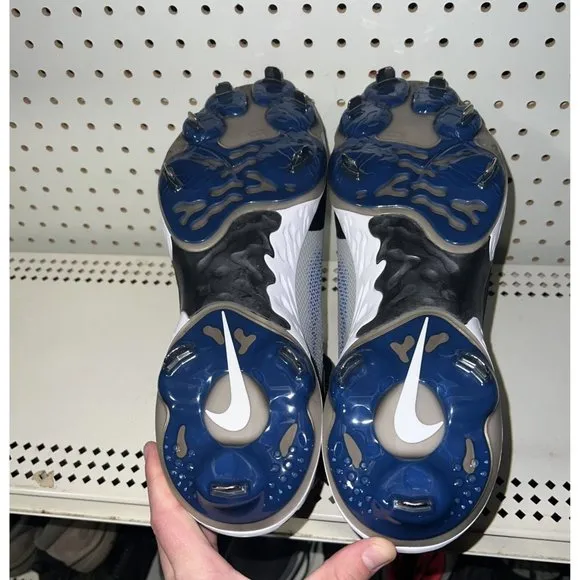 Nike Alpha Huarache Elite 3 Mid Mens Metal Baseball Cleats Size 15 Gray Blue