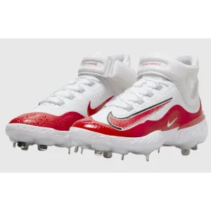Nike Alpha Huarache Elite 4 Baseball Cleats White/Red Men's Size 9 NEW