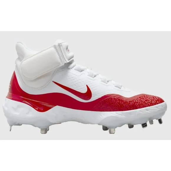 Nike Alpha Huarache Elite 4 Baseball Cleats White/Red Men's Size 9 NEW