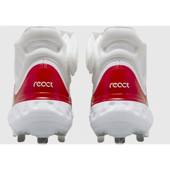 Nike Alpha Huarache Elite 4 Baseball Cleats White/Red Men's Size 9 NEW