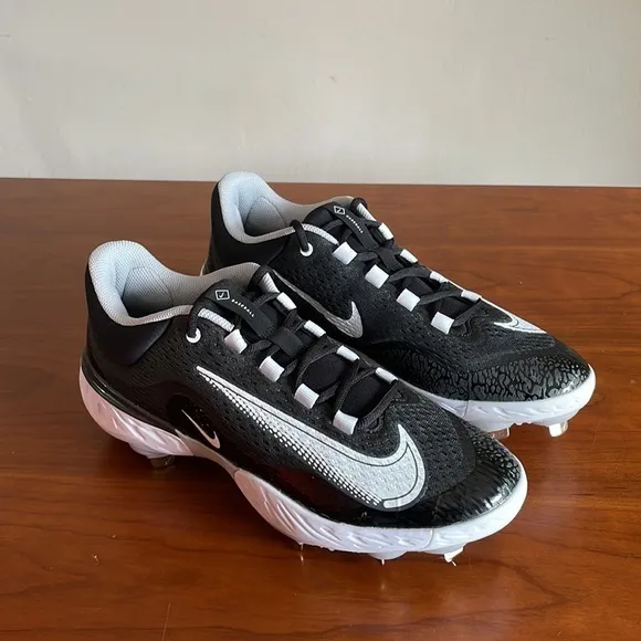 Nike Alpha Huarache Elite 4 Low Black Metal Baseball Cleats DJ6521-011 New