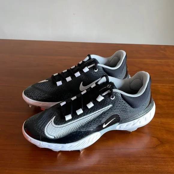 Nike Alpha Huarache Elite 4 Low Black Metal Baseball Cleats DJ6521-011 New