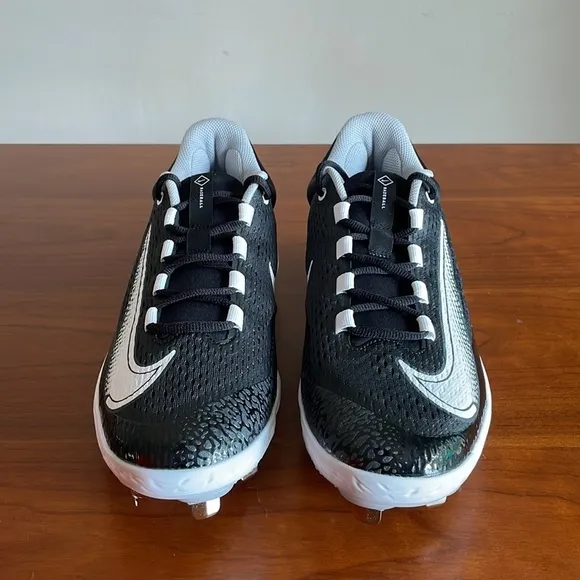 Nike Alpha Huarache Elite 4 Low Black Metal Baseball Cleats DJ6521-011 New