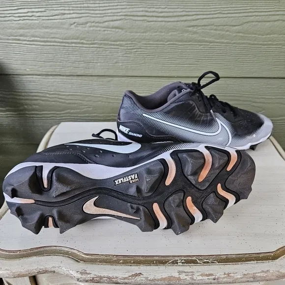 Nike Alpha Huarache Elite 4 Low DJ6524-011 Baseball Cleats Black Men’s Size 9.5