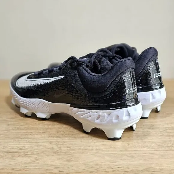 Nike Alpha Huarache Elite 4 Low MCS Baseball Cleats Shoes Black White Size 12