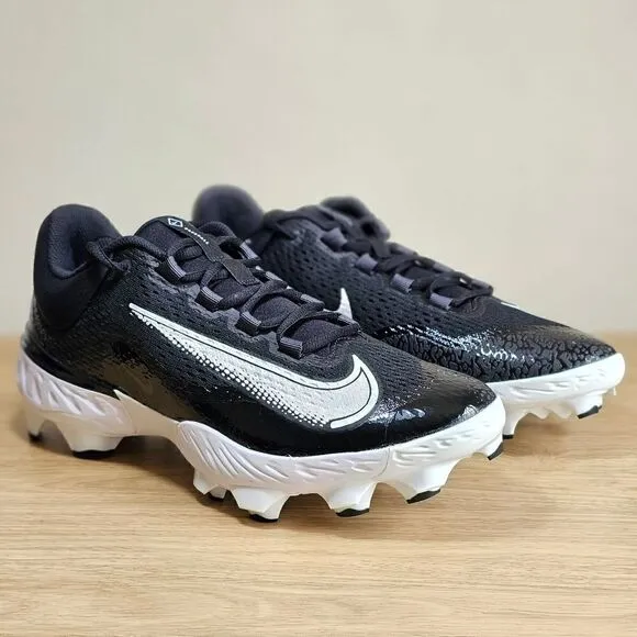Nike Alpha Huarache Elite 4 Low MCS Baseball Cleats Shoes Black White Size 12