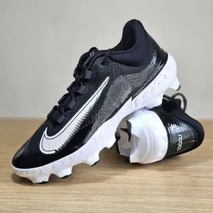 Nike Alpha Huarache Elite 4 Low MCS Baseball Cleats Shoes Black White Size 12