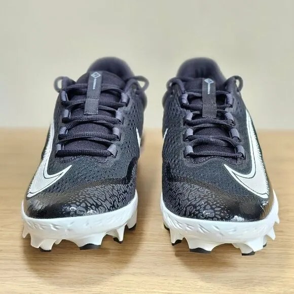 Nike Alpha Huarache Elite 4 Low MCS Baseball Cleats Shoes Black White Size 12