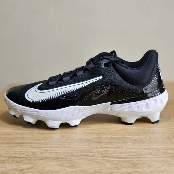Nike Alpha Huarache Elite 4 Low MCS Baseball Cleats Shoes Black White Size 12