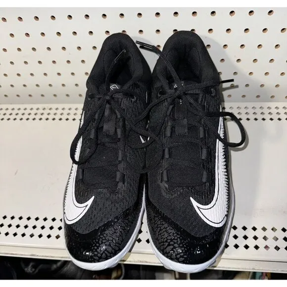 Nike Alpha Huarache Elite 4 Low MCS Mens Molded Baseball Cleats Size 11 Black