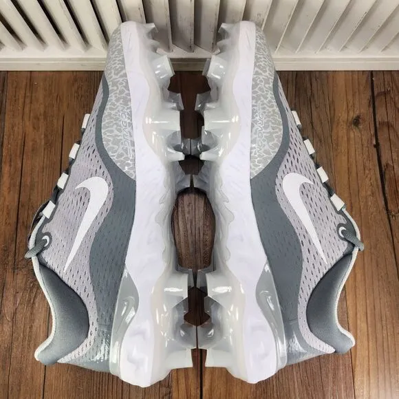 Nike Alpha Huarache Elite 4 Low MCS Mens Sz 11.5 Grey Baseball Cleats FD6221-012